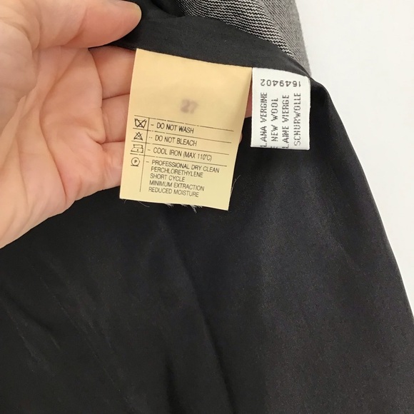 Holt Renfrew Vintage Wool Coat Dress Gray Made In Italy Double Breasted Size42/8 - Picture 10 of 10